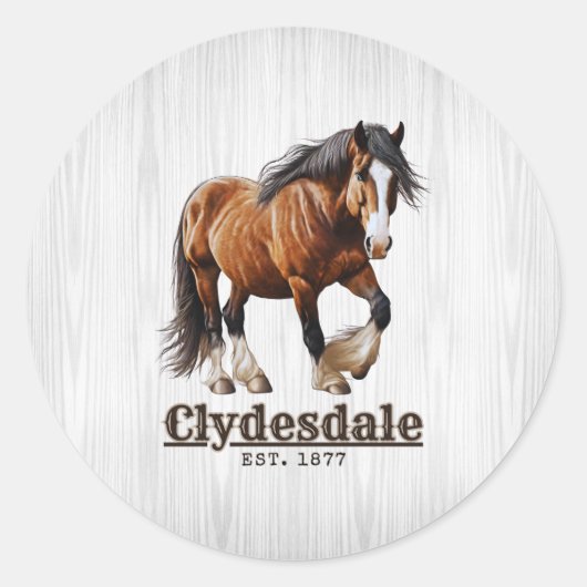 Clydesdale Horse Stickers (Vorderseite)