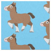 Clydesdale im Cartoon Stoff (Nahaufnahme)
