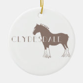 Clydesdale Keramik Ornament (Vorne)