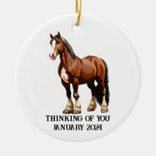 Clydesdale Keramik Ornament