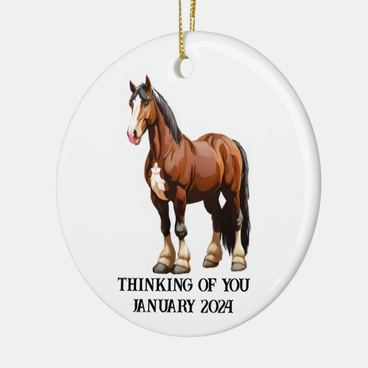 Clydesdale Keramik Ornament (Links)