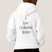 Clydesdale Liebe I der Kinder PferdeHoodie Hoodie (Rückseite)
