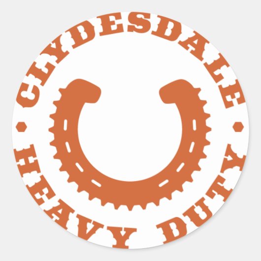 Clydesdale MTB "Heavy Duty"-Aufkleber Runder Aufkleber (Vorderseite)