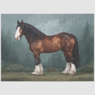 Clydesdale-Pferd Decoupage Seidenpapier