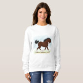 Clydesdale Pferd Sweatshirt (Vorne ganz)