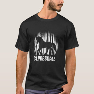 Clydesdale-Pferd - Vintage Pferdereiten zu Pferd T-Shirt