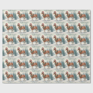Clydesdale-Pferd-Weihnachtspapier Geschenkpapier