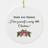 Clydesdale Pferde auf Keramik Weihnachten Ornament (Hinten)