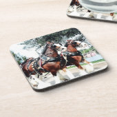 Clydesdale Pferde Getränkeuntersetzer (Linke Seite)