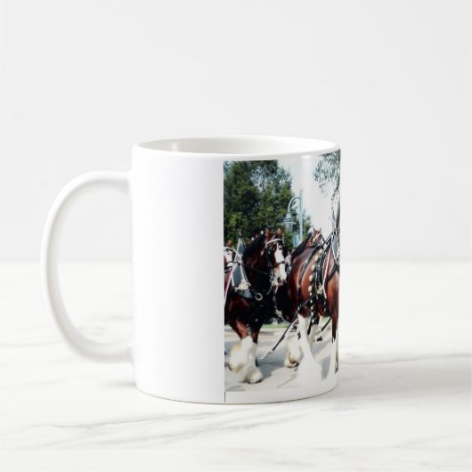 Clydesdale Pferde Kaffeetasse (Links)