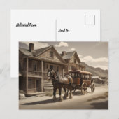 Clydesdale Pferderückzug Stagecoach Postkarte (Vorne/Hinten)