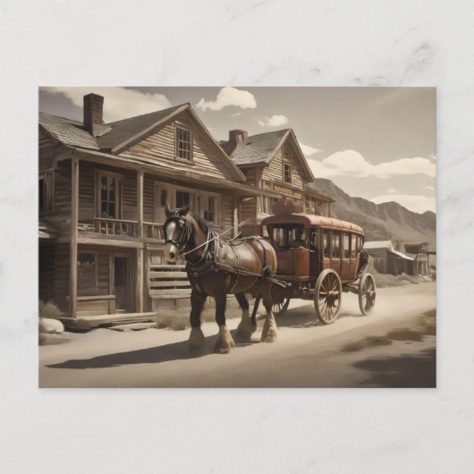 Clydesdale Pferderückzug Stagecoach Postkarte (Vorderseite)