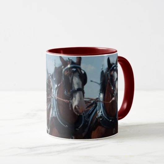 Clydesdale Pferdeteam-Tasse Tasse (VorderseiteRechts)