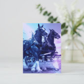 Clydesdale Postcard Postkarte (Stehend Vorderseite)