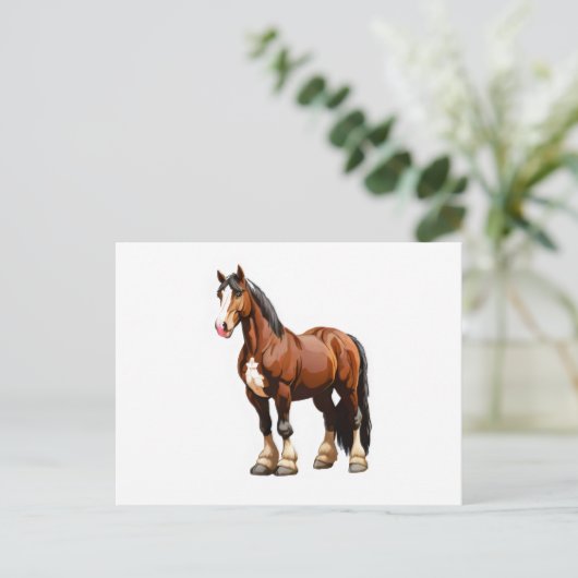 Clydesdale Postkarte (Stehend Vorderseite)
