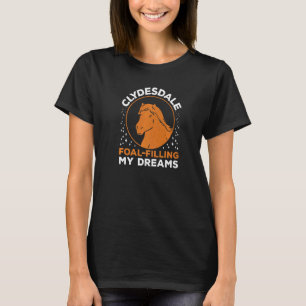 Clydesdale-Reiter-Fohlen-Füllen Clydesdale-Pferd T-Shirt