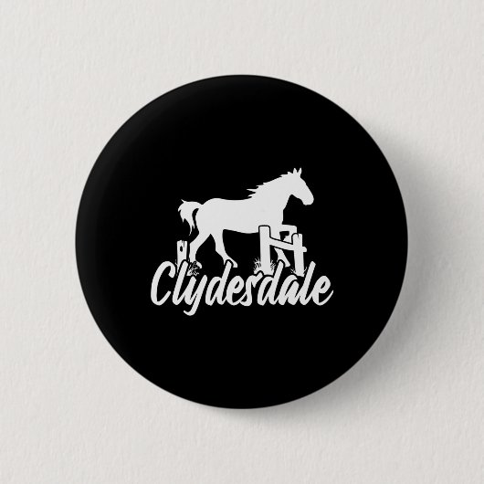 Clydesdale Reitsport Button (Vorderseite)