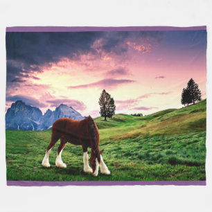 Clydesdale Sonnenuntergang Fleecedecke