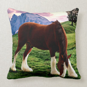 Clydesdale Sonnenuntergang Kissen