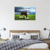 Clydesdale Storm Leinwanddruck (Insitu (Schlafzimmer))