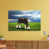 Clydesdale Storm Leinwanddruck (Insitu (Wohnzimmer))