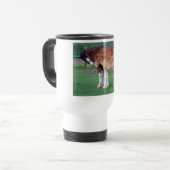 Clydesdale Stute und Fohlen Reisebecher (Vorderseite Links)