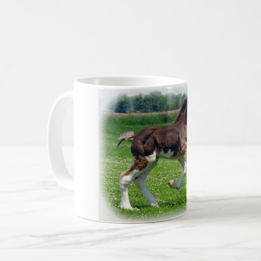 Clydesdale Stutenfohlen Kaffeetasse (Vorderseite Links)