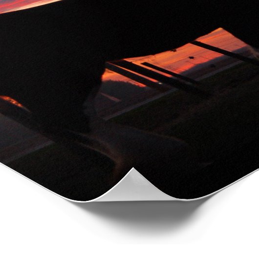 Clydesdale Sunset Poster (Ecke)