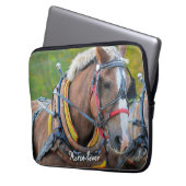 Clydesdale Team Pferdeschlittschuh Laptopschutzhülle (Vorderseite Links)