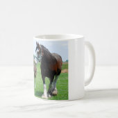 Clydesdale und Filly-Tasse Kaffeetasse (VorderseiteRechts)