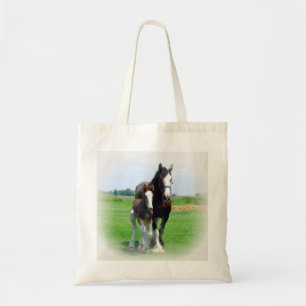 Clydesdale und Stutenfohlen Tragetasche