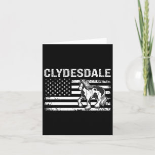 Clydesdale Usa Flagge Reitpferde Frauen Karte