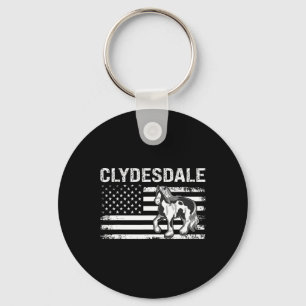 Clydesdale Usa Flagge Reitpferde Frauen Schlüsselanhänger