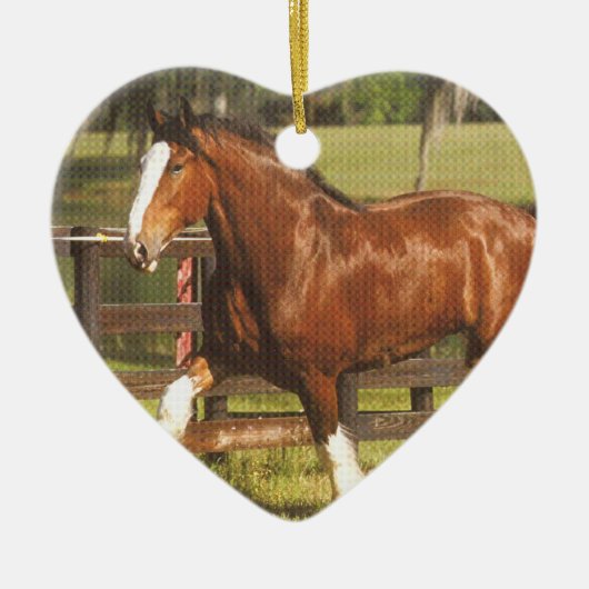 Clydesdale Verzierung Keramikornament (Vorne)