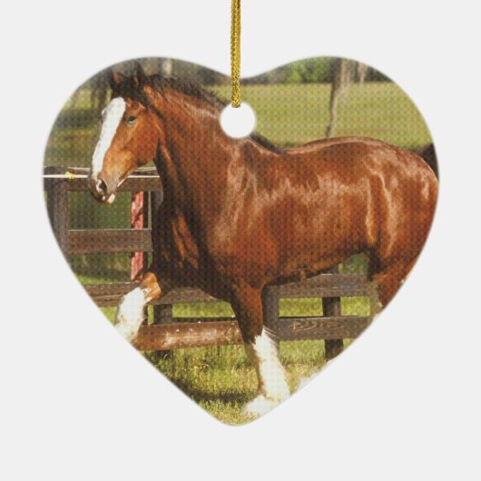 Clydesdale Verzierung Keramikornament (Hinten)