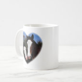 Clydesdales im Herzen Kaffeetasse (Vorderseite Links)