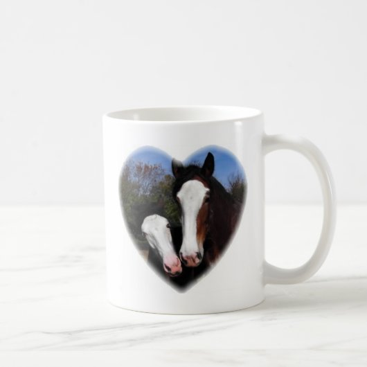 Clydesdales im Herzen Kaffeetasse (Rechts)
