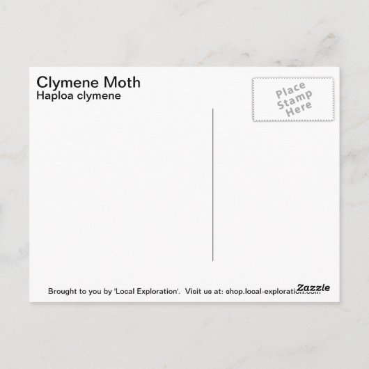 Clymene Moth Postkarte (Rückseite)