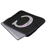 Cm belichtetes Monogramm Laptopschutzhülle (Vorne Knopf)