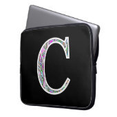 Cm belichtetes Monogramm Laptopschutzhülle (Vorderseite Links)