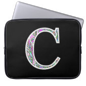 Cm belichtetes Monogramm Laptopschutzhülle (Vorderseite)