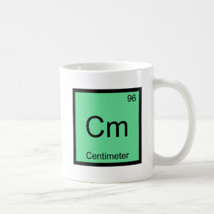 Cm - Centimeter Chemie Element Symbol Funny T-Shir Kaffeetasse