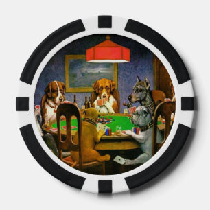 CM Coolidge Hunde Pets Poker Cards Spaß Zielort Pokerchips