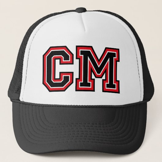 "CM"-Monogramm Truckerkappe (Vorderseite)
