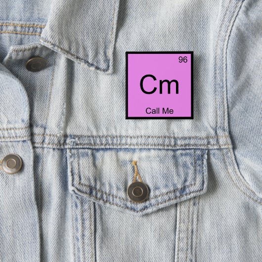 Cm - nennen Sie mich Chemie Element Symbol Telefon Button (Beispiel)