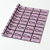 Cm - Periodisches Symbol für die Curium-Chemie Geschenkpapier (Ungerollt)