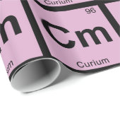 Cm - Periodisches Symbol für die Curium-Chemie Geschenkpapier (Rolleneckpunkt)