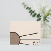 CM Whiskers Logo Postkarte (Stehend Vorderseite)