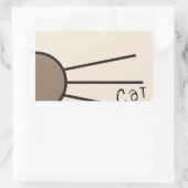 CM Whiskers Logo Rechteckiger Aufkleber (Tasche)