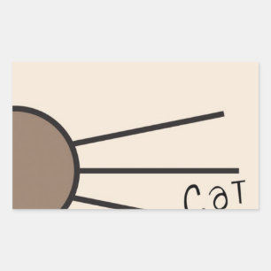CM Whiskers Logo Rechteckiger Aufkleber